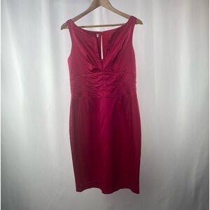 Kay Unger Sleeveless Satin Sheath Dress in‎ Pink Size 10